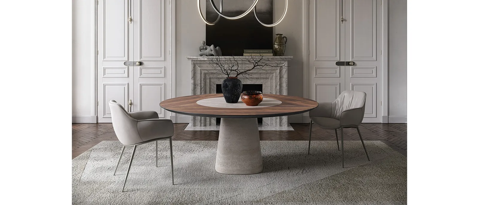Tavolo Rado Ker-Wood Round di Cattelan Italia