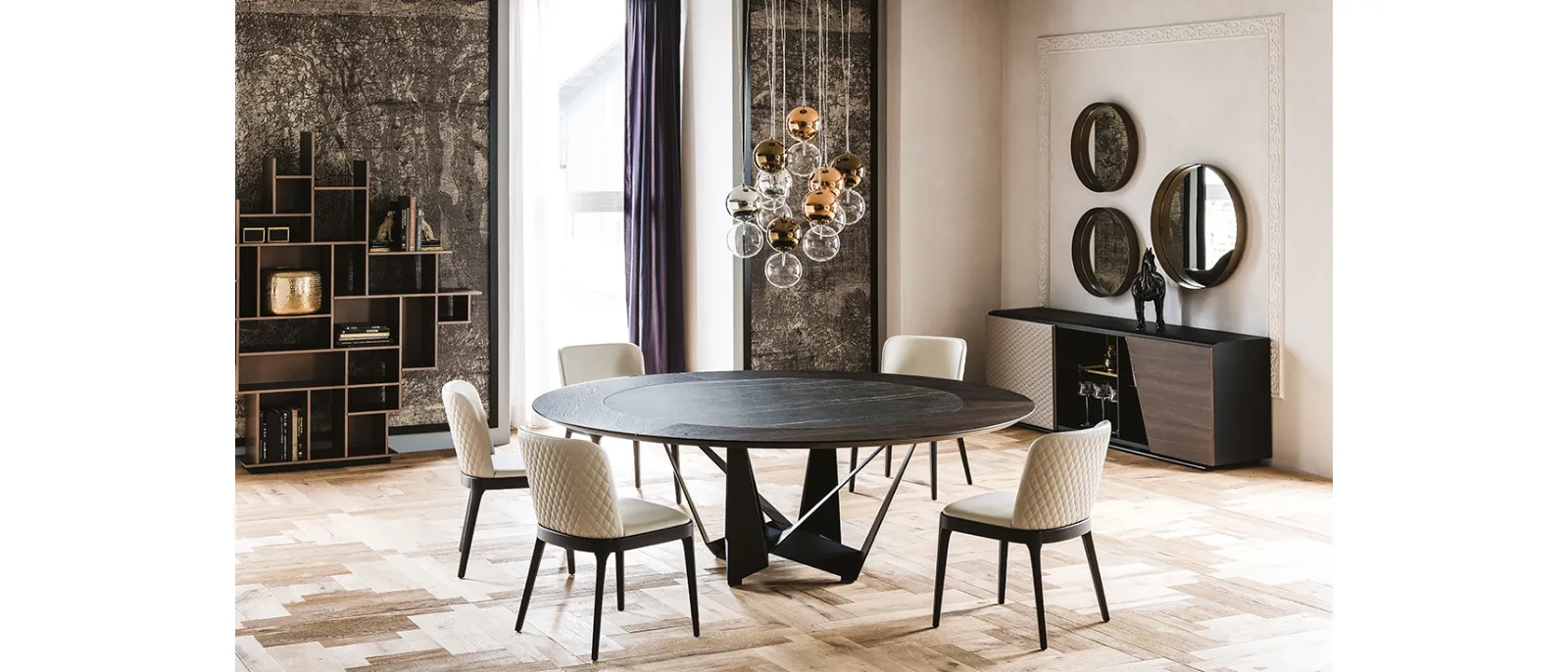 Tavolo Skorpio Ker-Wood Round di Cattelan Italia