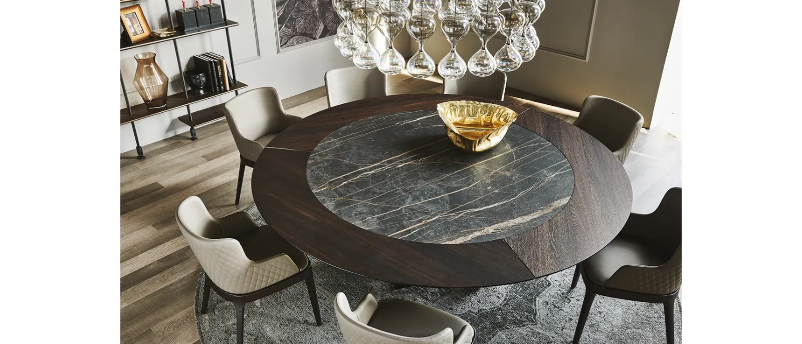 Tavolo Skorpio Ker-Wood Round di Cattelan Italia