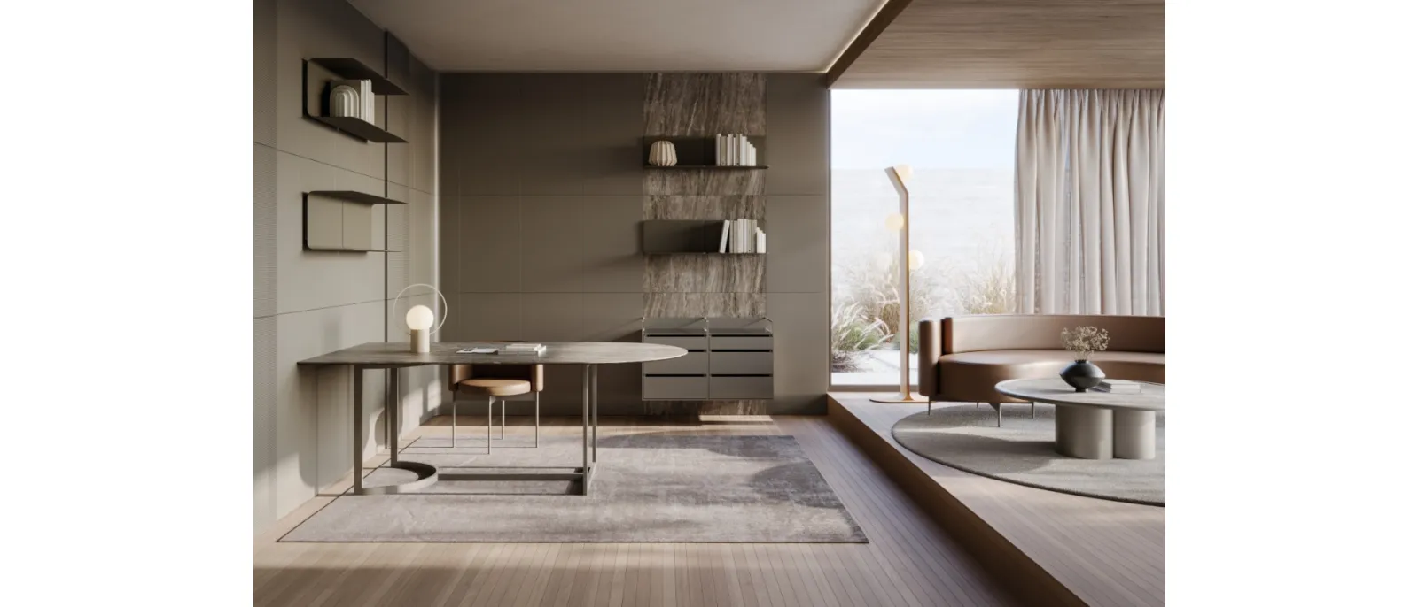 Tavolo ovale Slice di Ronda Design