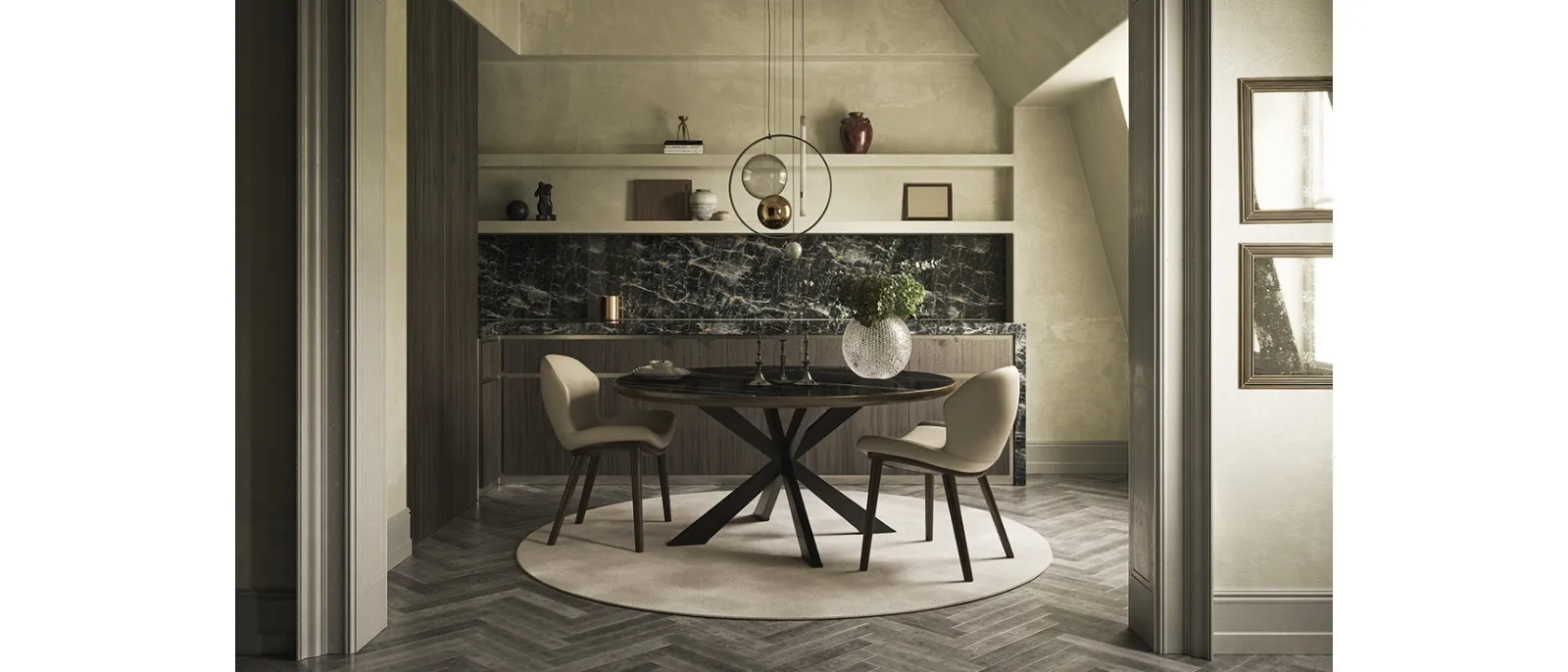 Tavolo Spider Keramik Premium Round di Cattelan Italia