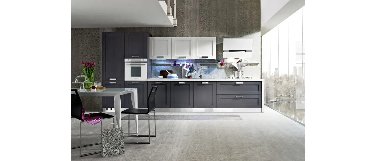Cucina Classica lineare in legno laccato Signoressa 03 di Ar-Tre