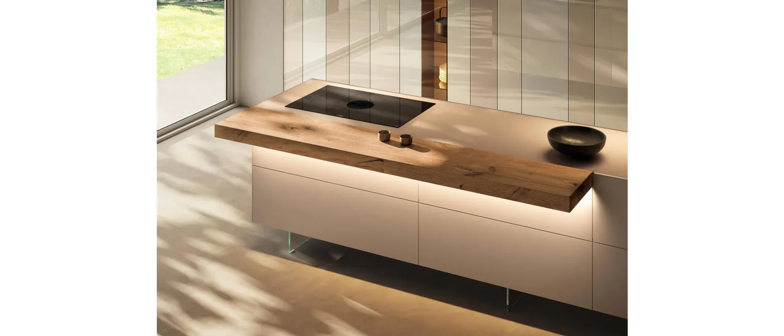 Cucina Design con isola 36e8 Cut Project 2824 di Lago
