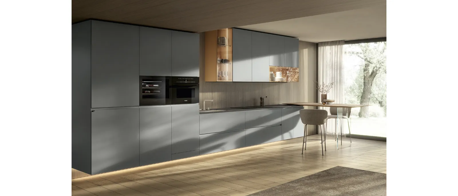 Cucina Design con penisola 36e8 Cut Project 2827 di Lago