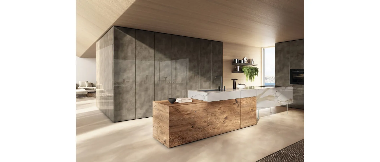 Cucina Design con isola 36e8 Project 2810 di Lago