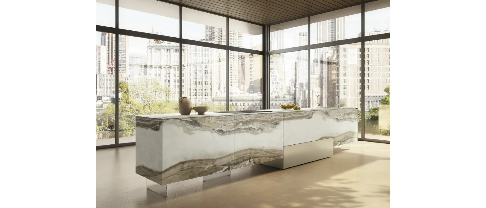 Cucina Design con isola 36e8 Project 2815 di Lago