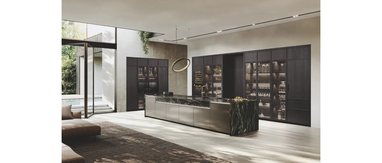Cucina Design con isola Hily Legno di Binova
