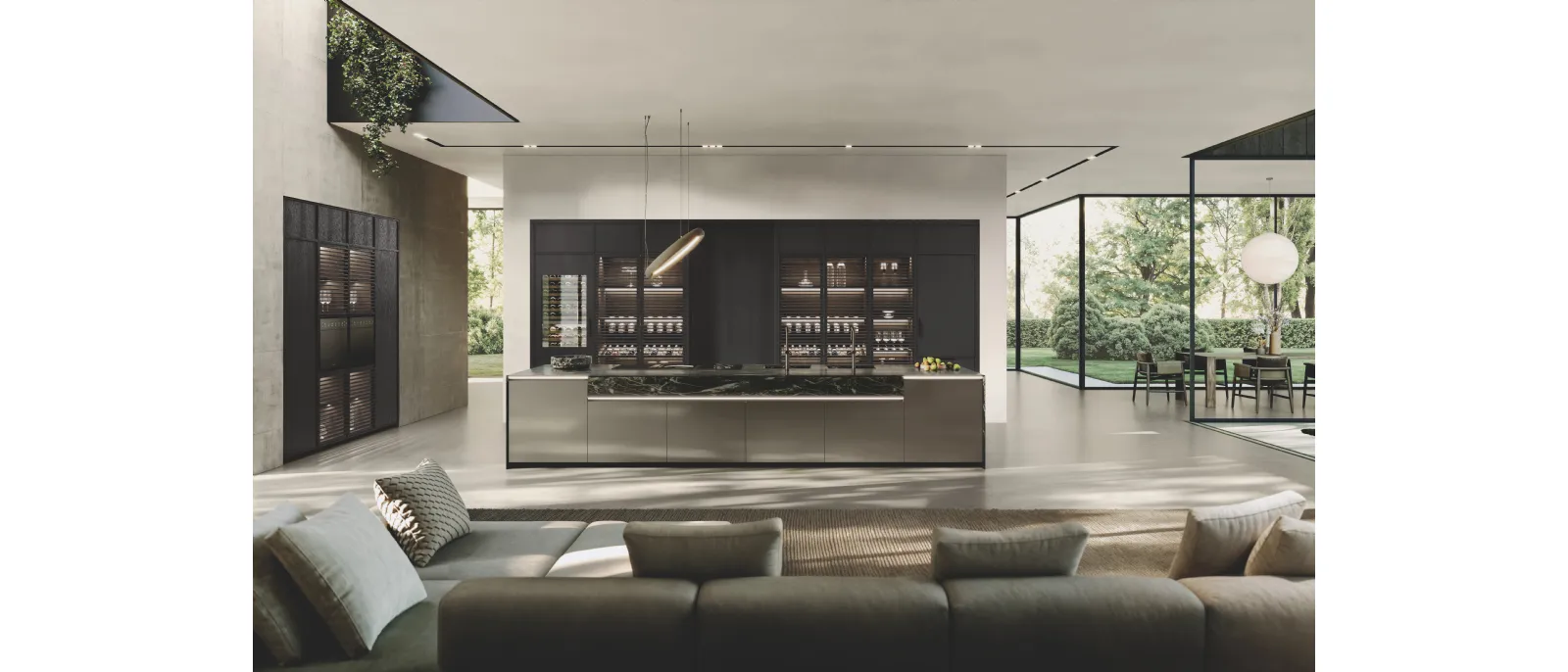 Cucina Design con isola Hily Legno di Binova