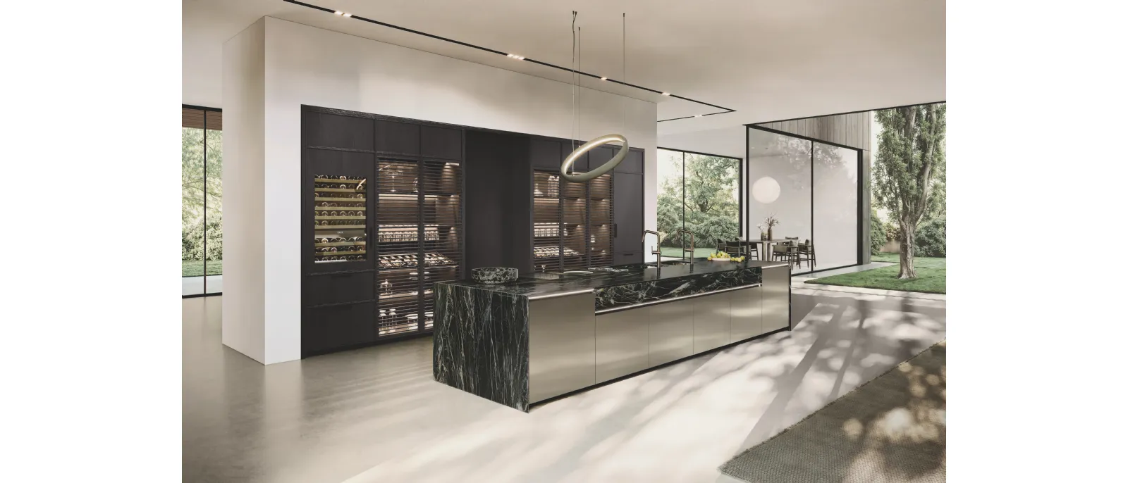 Cucina Design con isola Hily Legno di Binova