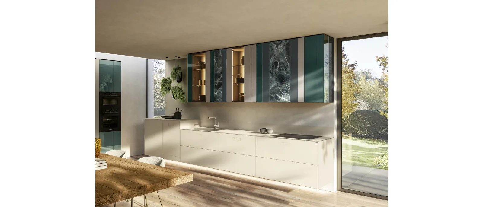 Cucina Design ad angolo NOW Project 2831 di Lago
