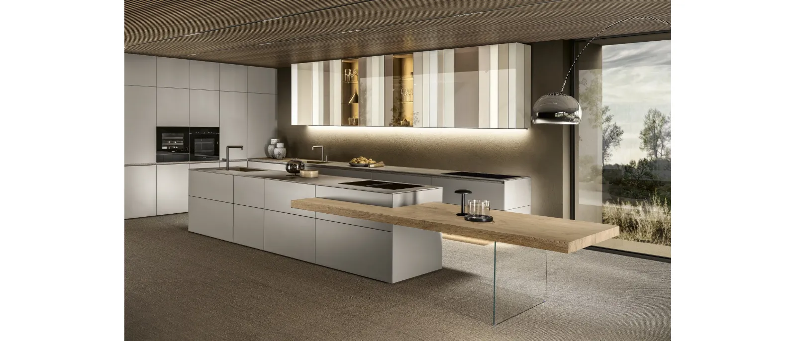Cucina Design con isola NOW Project 2828 di Lago