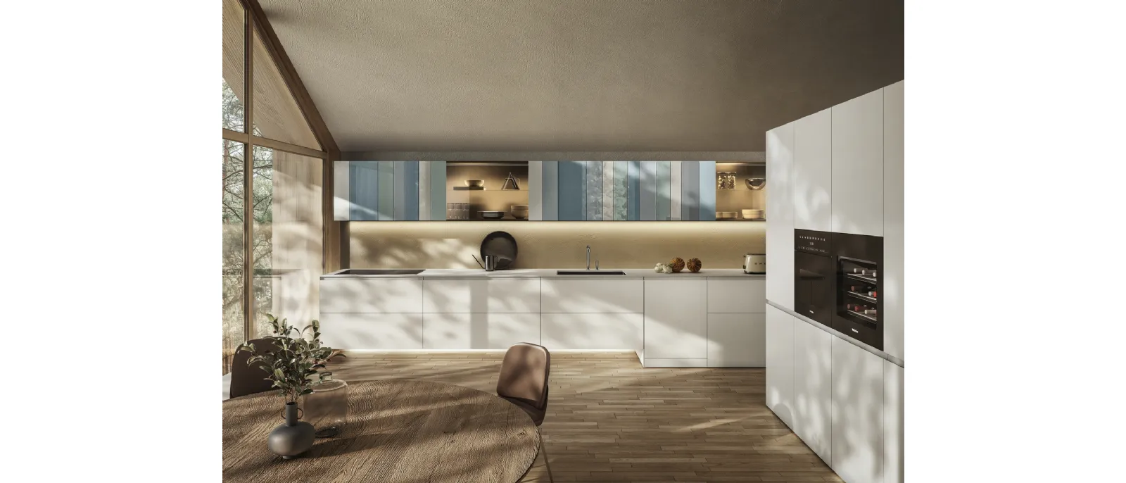 Cucina Design ad angolo NOW Project 2833 di Lago