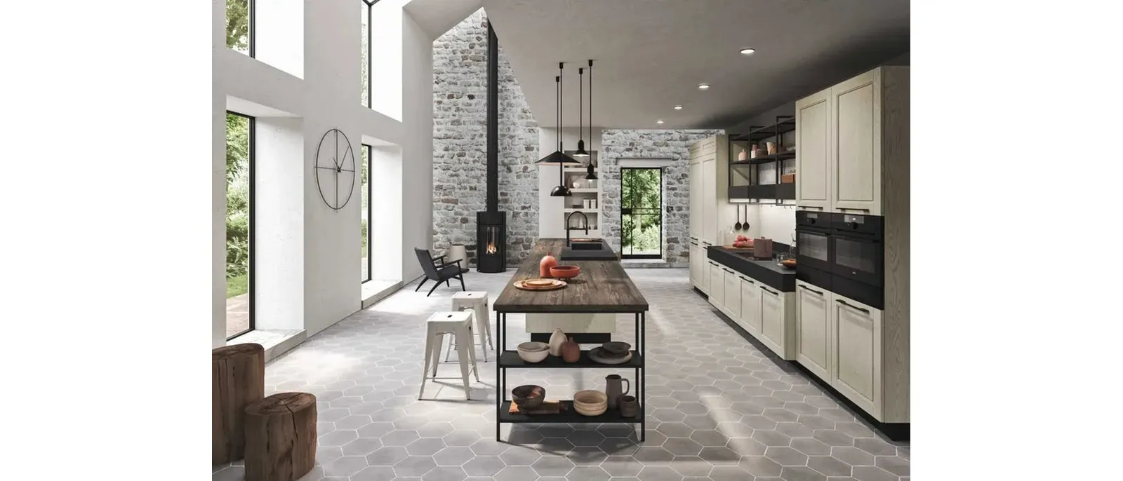 Cucina Moderna con isola Cloe 04 di Ar-Tre