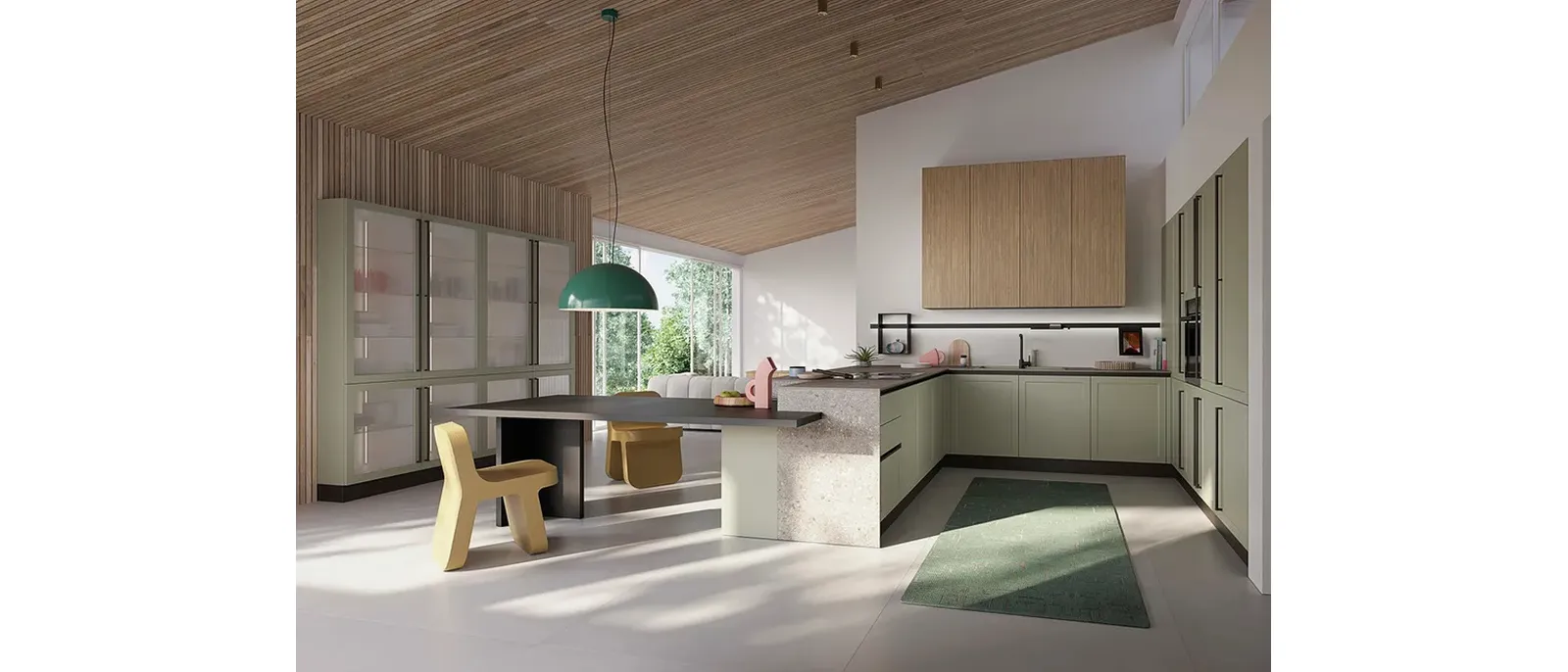 Cucina Moderna con penisola Elite 03 di Ar-Tre
