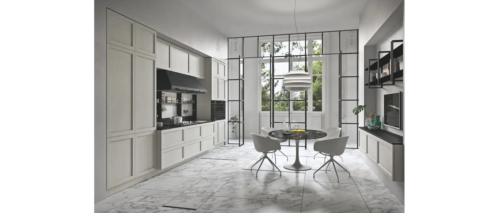 Cucina Moderna lineare in legno laccato Infinity 03 di Ar-Tre