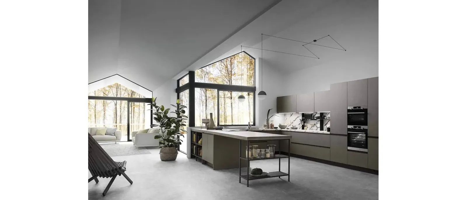 Cucina Moderna con penisola Sky 04 di Ar-Tre