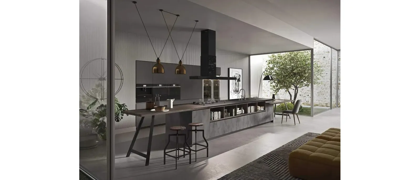 Cucina Moderna con isola Fly Evo Flo Evo 03 di Ar-Tre