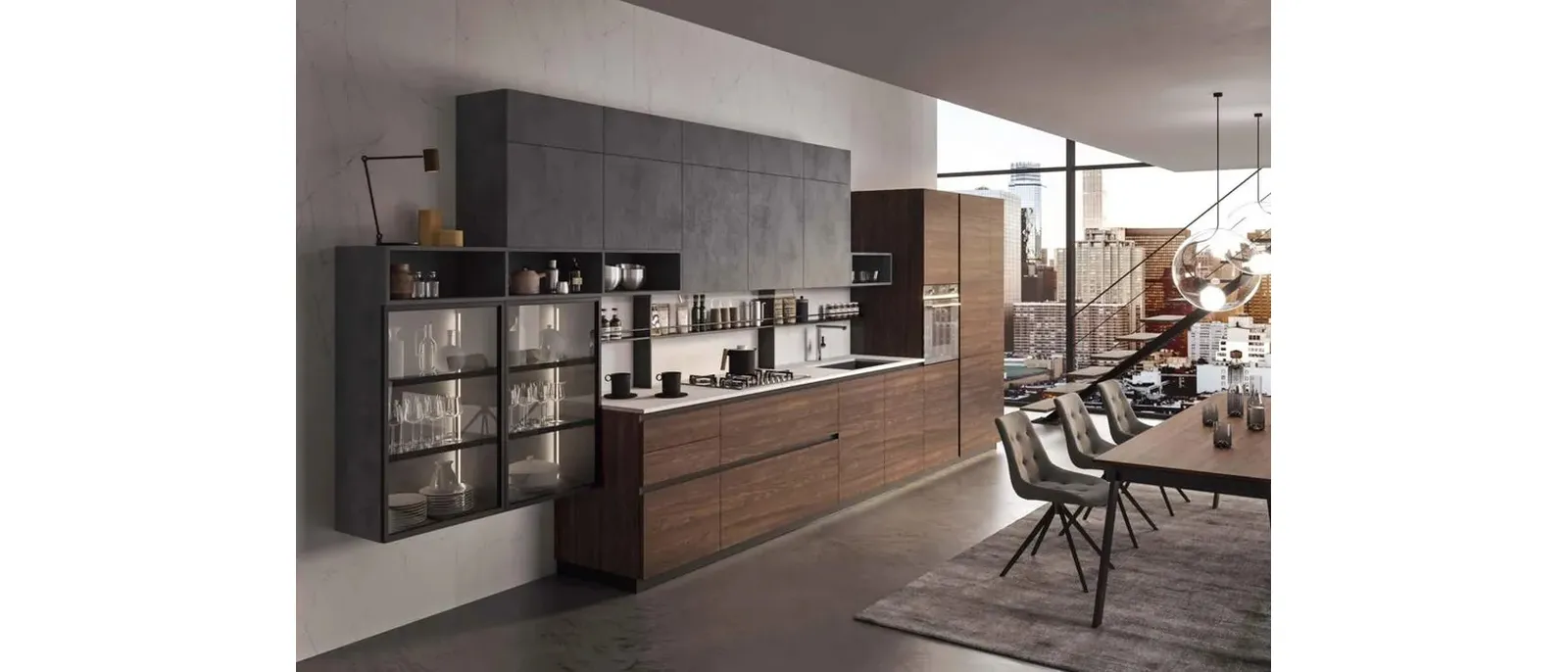 Cucina Moderna lineare Fly Evo Flo Evo 05 di Ar-Tre