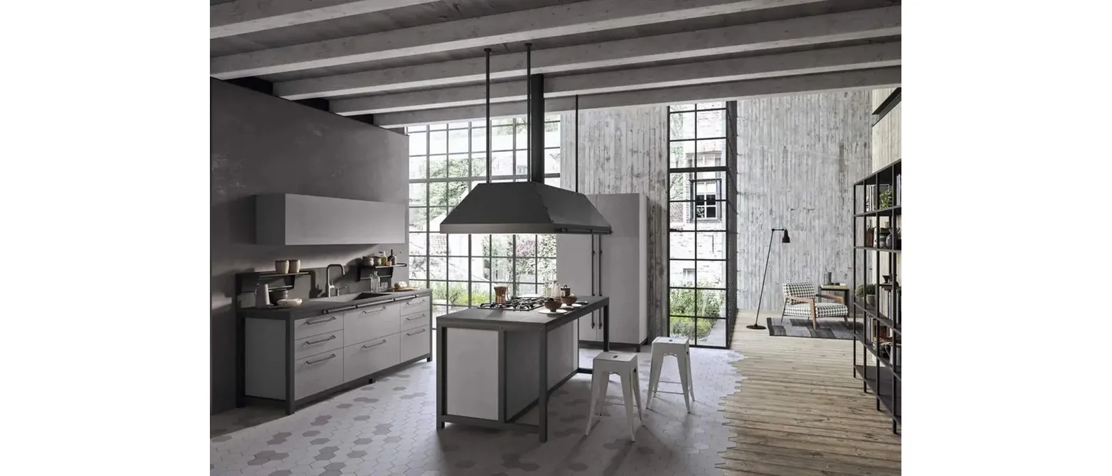 Cucina Moderna con isola Fly Evo Flo Evo 06 di Ar-Tre