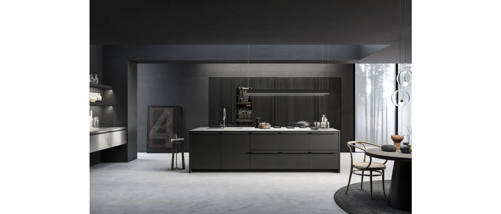 Cucina Moderna M2 Crea Nero di Meson's Cucine