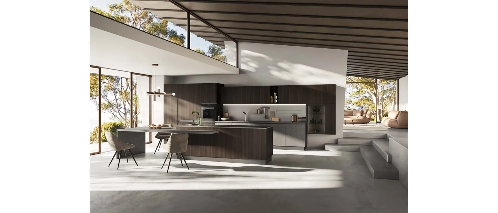 Cucina Moderna con isola Up Design 01 di Ar-Tre