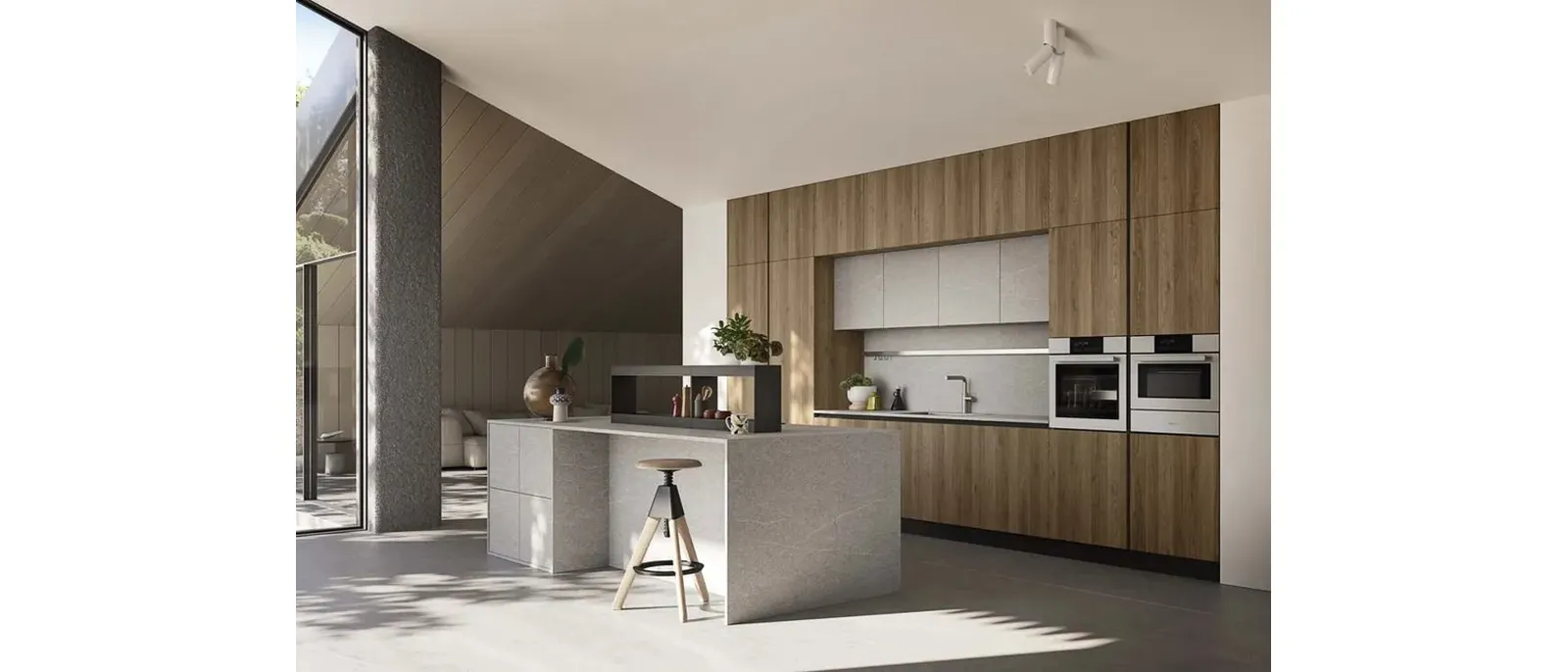 Cucina Moderna con isola Up Design 04 di Ar-Tre
