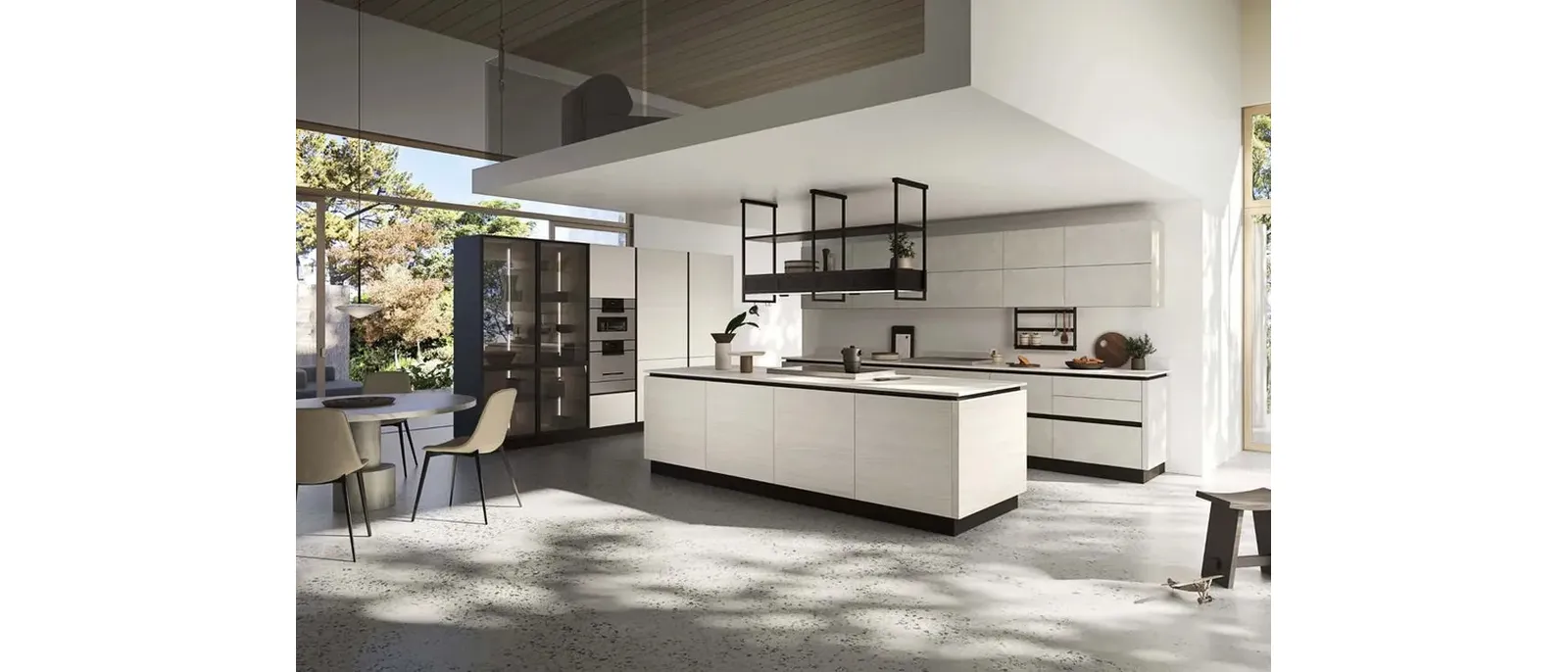 Cucina Moderna con isola Up Design 06 di Ar-Tre
