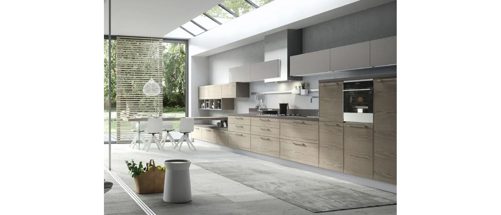 Cucina Moderna lineare in legno Zoe 05 di Ar-Tre