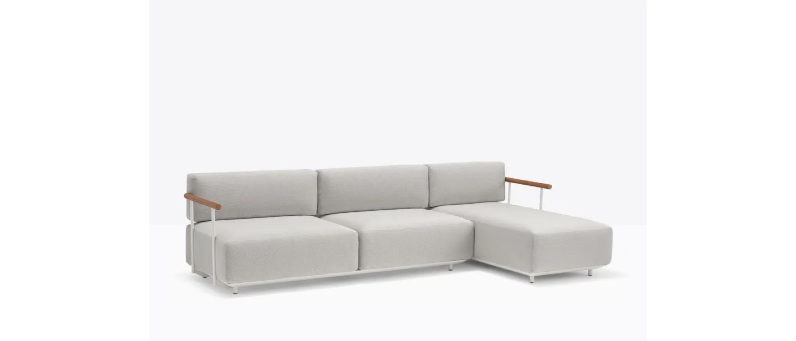 Divano in tessuto imbottito componibile con struttura in alluminio Arki-sofa di Pedrali