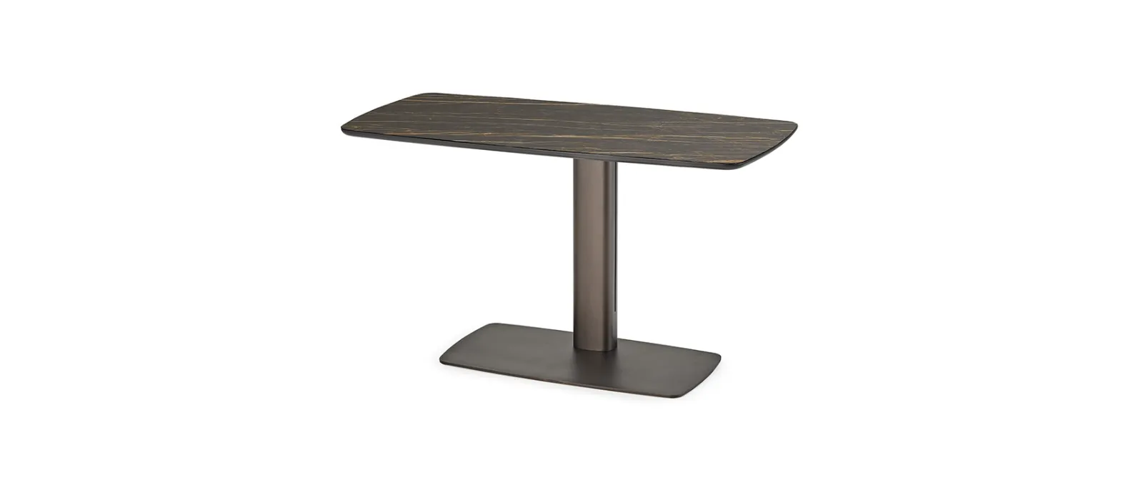 Scrivania Operativa con top in ceramica e base in metallo Run Keramik di Cattelan Italia